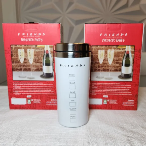 FRIENDS TV Series Mug Wine Glasses Lip Balms and Trivia Card Game - Picture 7 of 7